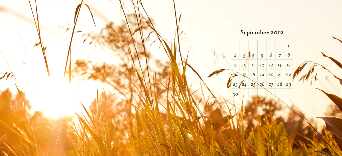 Fond d’écran et calendrier gratuit – Septembre 2012